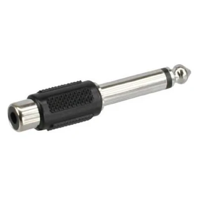 Abbildung von Audio Adapter 6,3mm Klinke Stecker auf Cinch Buchse Mono (2 Stück)