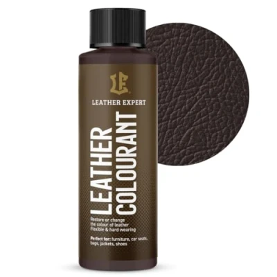 Abbildung von Sehr Deckend Wasser Lederfarbe Dunkelbraun 50 ml Leather Paint für Natur und ÖkoLeder Dye Ohne Alkohol alle Lederaccessoires Reißt oder Blättert Nicht ab
