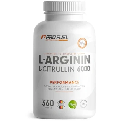 Abbildung von L Arginin + Citrullin Malat Kapseln 360x optimal hochdosiert mit 6000 mg pro Tag aus (2400 mg) (3600 ohne Zusatzstoffe laborgeprüft Zertifikat vegan