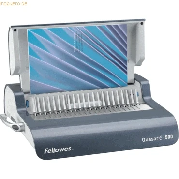 Abbildung von Fellowes Plastikbindegerät Quasar E 500 A4 elektrisch graublau
