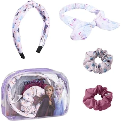 Abbildung von CERDÁ LIFE&#039;S LITTLE MOMENTS Set Haarschmuck Mädchen mit Kulturtasche Kinder 4 teiliges Haar Schmuck Kosmetiktasche von Frozen II Offizielle Disney Lizenz, Mehrfarbig