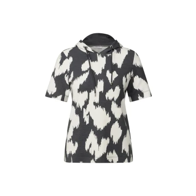Abbildung von Cecil Ottoman MIT Kapuze Tshirt print, Damen, Größe: Large, Grau