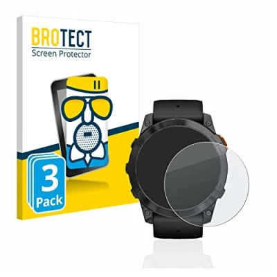 Abbildung von BROTECT Entspiegelungs Schutzglas für Garmin Fenix 7X Pro Solar (51 mm) (3 Stück) Schutz Folie Panzerfolie Glas Matt [Kratzfest 9H, Anti Reflex]