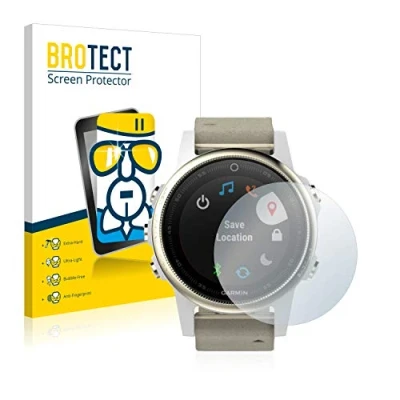Abbildung von BROTECT Schutzglas für Garmin Fenix 5S (42 mm) Schutzfolie Panzer Folie Glas [Extrem Kratzfest 9H, Anti Fingerprint, Ultra Transparent]