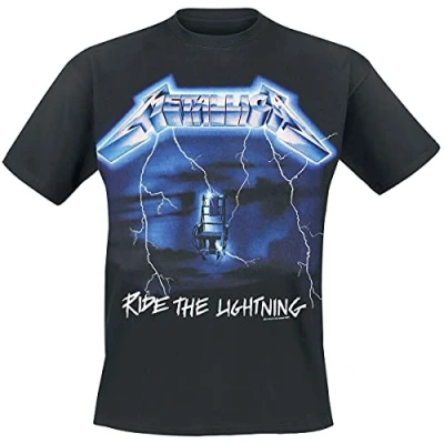 Abbildung von Henry Tiger Metallica RIDE THE Lightening Tracks Tshirt print, Herren, Größe: XL, Black