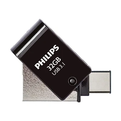 Abbildung von Philips 2 in 1 OTG Edition Ultra Speed USB C/USB 3.1 duales Flash Laufwerk 32 GB für PC, Laptop, Computer, (Android) Smartphone, Tablet, Small, Lesegeschwindigkeit bis zu 180 MB/s