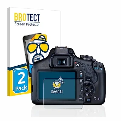 Abbildung von BROTECT Entspiegelungs Schutzfolie für Canon EOS 2000D (2 Stück) Matte Displayschutz Folie, Anti Reflex, Fingerprint