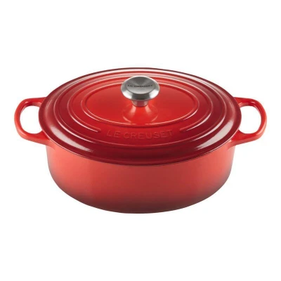 Abbildung von Le Creuset Bratpfanne Oval Signature Kirschrot ø 27 cm / 4.1 Liter