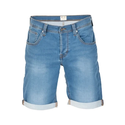 Abbildung von MUSTANG Jeans Shorts Herren Stretch Kurz Regular Fit Chicago Real X Kurze Hosen Sommer Denim Einfarbig Blau w30, Größe:W 30, Farbe:Light Blue (312)