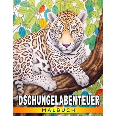 Abbildung von Dschungelabenteuer Ausmalbuch: Machen Sie sich bereit für aufregende Begegnungen mit Tigern, Affen und mehr! (Alter 10 14)