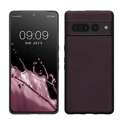 Abbildung von kwmobile Case kompatibel mit Google Pixel 7 Pro Hülle Schutzhülle aus Silikon metallisch schimmernd Handyhülle Metallic Brombeere