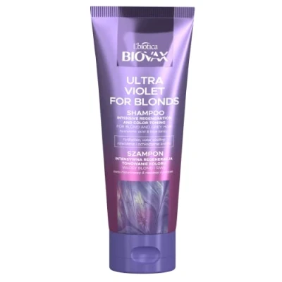 Abbildung von Biovax Ultra Violet Intensiv regenerierendes TonShampoo für blonde und graue Haare 200 ml