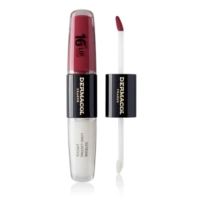 Abbildung von NEU Dermacol 16 Hour Lip Colour, High Pigmentation Gloss, Two Phase Kiss Proof Make up with Matte Finish and Shine, no. 6, Merry Berry