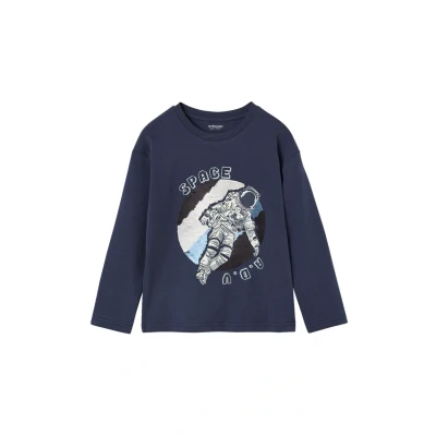 Abbildung von Vertbaudet Langarmshirt für Kinder, Größe: 92/98, Marine