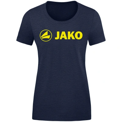Abbildung von JAKO Damen T Shirt Promo, Marine Meliert/Neongelb, 42