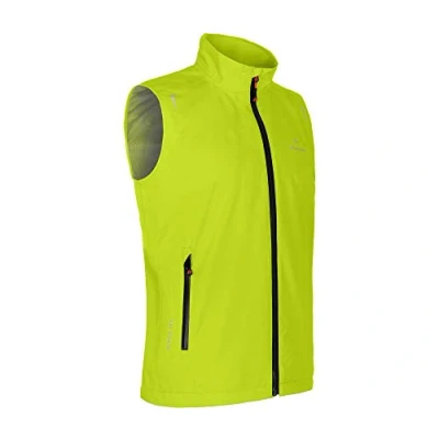 Abbildung von Bergson EGGEN Weste Herren Regenweste, Netzfutter, 12000 mm Wassersäule, Lime Punch [268], 52
