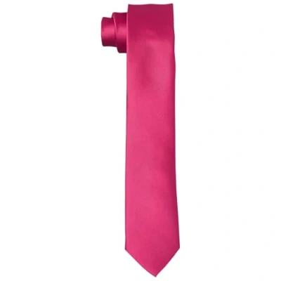 Abbildung von DonDon Krawatten für Herren handgefertigt Seiden Look 6 cm Krawatte Berry