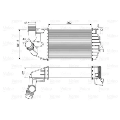 Abbildung von VALEO 818556 Ladeluftkühler ohne AGR Ventil OPEL: Zafira B, Astra H Schrägheck, Caravan