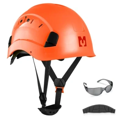 Abbildung von Mustbau Schutzhelm, Arbeitshelm mit Schutzbrille 53 bis 63 cm verstellbar