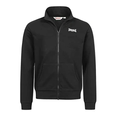 Abbildung von Lonsdale Normale Passform Sweatjacke, Herren, Größe: Large, Black white
