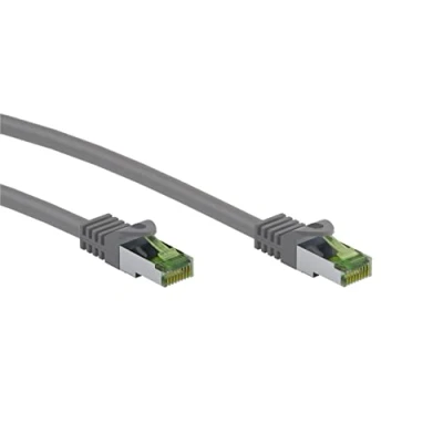 Abbildung von Goobay 61114 CAT 8.1 Netzwerkkabel/LAN Kabel Highspeed 40Gbits Patchkabel mit S/FTP PiMF Schirmung/grau / 0,5M