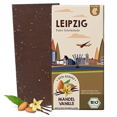 Abbildung von LEIPZIG Mandel und Vanille Edelmilch/BIO Fairtrade Stadt Schokolade / (1 Tafel, 80g)