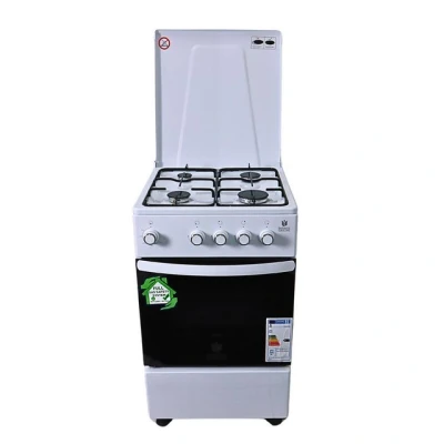 Abbildung von Gasline Gas Standherd Camping Herd SHGG5050THT, mit Gasbackofen Thermostat, abnehmbare Topfträger,Weiß, Zündsicherung, Erdgas/Propangas, 20mbar/50 mbar