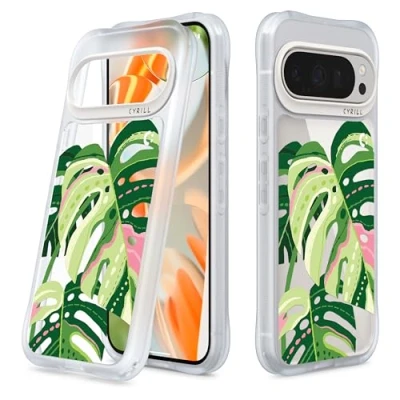 Abbildung von CYRILL von Spigen UltraSheer Hülle mit Muster transluzent kompatibel Google Pixel 9/9 Pro (2024) Monstera Leaves