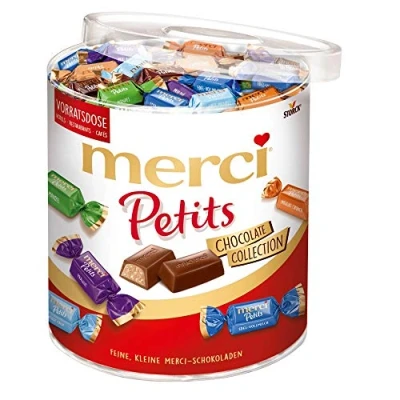 Abbildung von merci Petits Chocolate Collection Dose (8 x 1kg) / Feine Pralinen in 7 Sorten