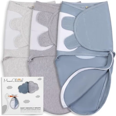 Abbildung von Mama Cheetah Baby Swaddle Decke mit Reißverschluss, Neugeborenes Sack, Swaddles Schlafsack 3 6 Monate, Wrap Easy Change Reißverschluss für Junge Mädchen