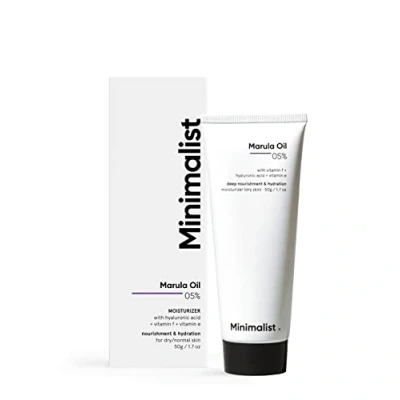 Abbildung von Minimalist Marula Oil 5% Gesichtsfeuchtigkeitscreme für trockene Haut mit Hyaluronsäure tiefe Ernährung und Feuchtigkeit, Männer Frauen, 50 g (1er Pack)