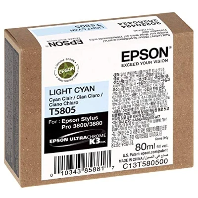 Abbildung von Epson T580 (C13T580500) Hellcyan Druckerpatrone
