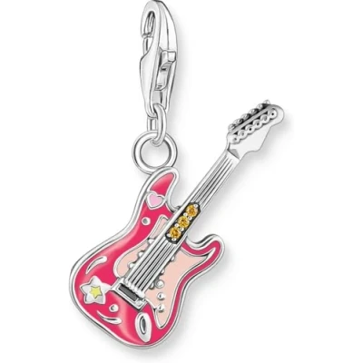 Abbildung von THOMAS SABO Charm Einhänger E Gitarre Motiv, 2220 691 7, mit Zirkonia (synth)