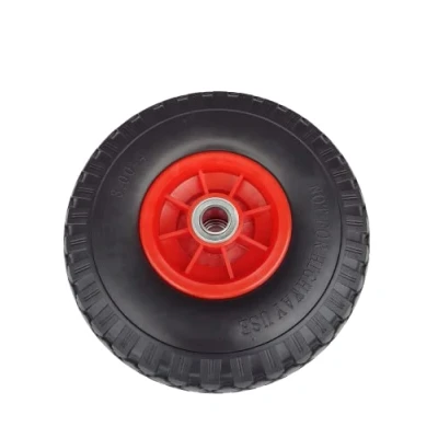 Abbildung von Frosal PU Rad Sackkarre 260 mm 3.00 4 20 Achse Kugellager Sackkarrenrad Vollgummi Ersatzrad Bollerwagen pannensicher Reifen (1)