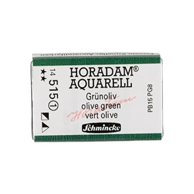Abbildung von Schmincke HORADAM® AQUARELL feinste Künstler Aquarellfarben, 515 Grünoliv, 14 043, 1/1 Näpfchen