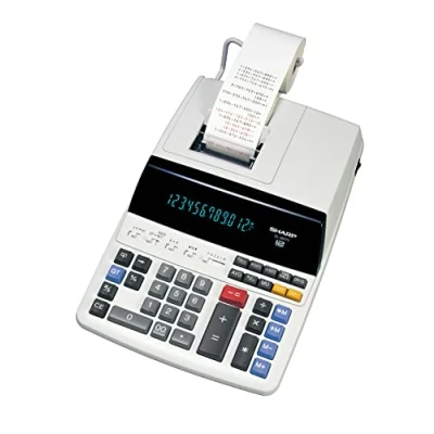 Abbildung von Sharp Taschenrechner EL 2607V Druckender Tischrechner Weiß Display (Stellen): 12 net