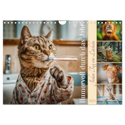 Abbildung von Humorvoll durch das Jahr (Wandkalender 2025 DIN A4 quer), CALVENDO Monatskalender
