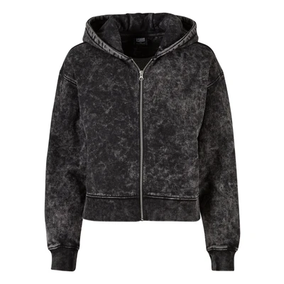 Abbildung von Urban Classics Towel Washed Sweatjacke, Damen, Größe: Large, Black
