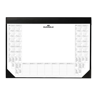 Abbildung von Durable Schreibunterlage mit Kalenderblock, 25 Blatt, 590 x 420 mm, schwarz, 729101