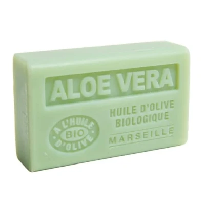 Abbildung von Label Provence Nature Savon de Marseille Französische Seife aus reinem Bio Olivenöl und Sheabutter Aloe Vera Duft 125 g Riegel