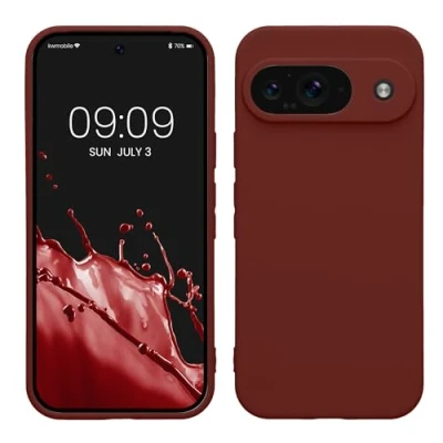 Abbildung von kwmobile Handyhülle kompatibel mit Google Pixel 9 Hülle Handy Case aus weichem Silikon in Tawny Red