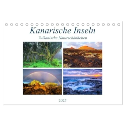 Abbildung von Kanarische Inseln Vulkanische Naturschönheiten (Tischkalender 2025 DIN A5 quer), CALVENDO Monatskalender