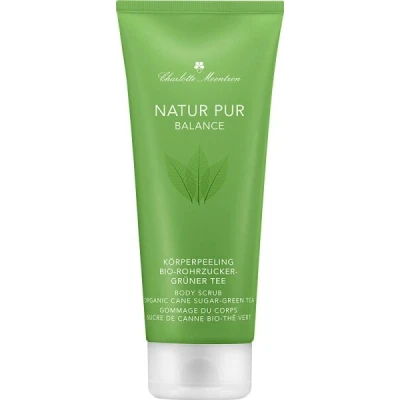 Abbildung von Charlotte Meentzen Natur Pur Balance K&ouml;rperpeeling Bio Rohrzucker Gr&uuml;ner Tee 200 ml