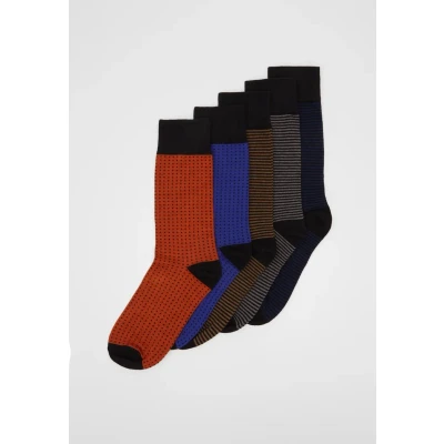 Abbildung von Urban Classics Stripes AND DOTS Socks 5 PACK Socken, Herren, Größe: 35 38, Multicolor