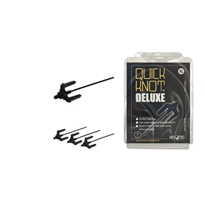 Abbildung von Quick Knot® Deluxe Mähnenklammer für Pferde Geeignet und Ponys Wiederverwendbar (Schwarz, XL)