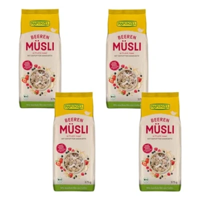 Abbildung von Rapunzel Amaranth Müsli Beeren, 4er Pack (4 x 375g) BIO