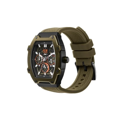 Abbildung von Ice WATCH boliday Khaki Black SKEL Steel Grüne Herrenuhr mit Silikonarmband 024369 (Medium)