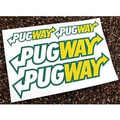Abbildung von &#039;PUGWAY&#039; 4 aufkleber Peugeot GTi 106 306 206 207 Rallye