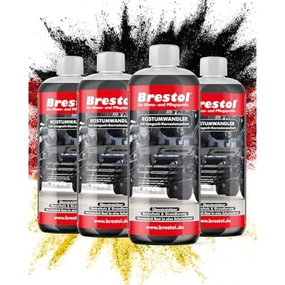 Abbildung von Brestol® ROSTUMWANDLER 4X 1000 ml Rostkonverter &amp; Grundierung in einem Zug Rostschutz Rostlöser