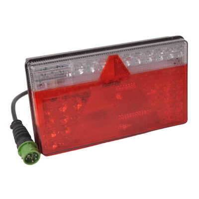 Abbildung von Rückleuchte LED Aspöck Multiled II , rechts, 0.5m Kabel, 8 x 1mm² 8p Bajonett Grün TrailerPlus Anhängerersatzteile